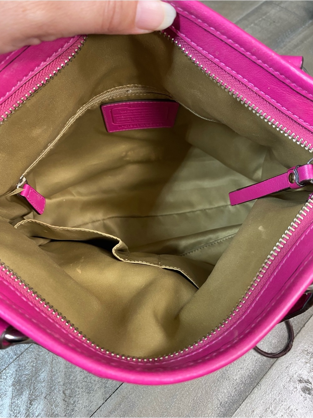 Coach Daisy Mia Leather Convertible Crossbody Tote Bag Pink Magenta F23901 - Picture 10 of 12